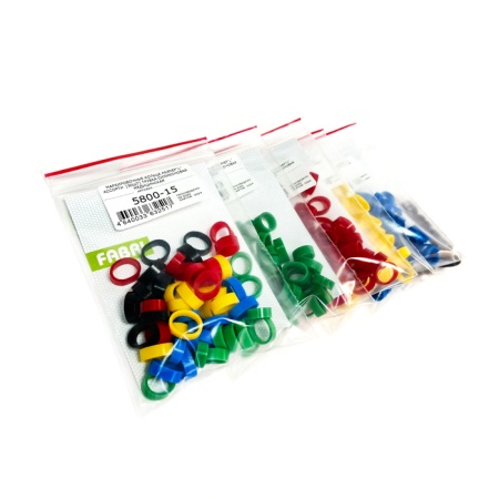 5800-15 Маркировочные кольца Размер "L" MIX-5цветов [упак-50шт]