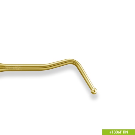 1306F TiN Доукладчик (барнишер) с эргономичной ручкой Ø10мм Покрытие Gold
