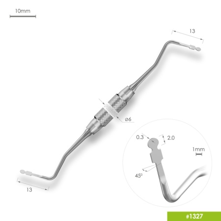 1327 Укладчик ретракционной нити ( Пакер ) Ø2,0мм c мерной прорезью с ручкой Ø6мм