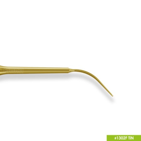 1302F TiN Двухсторонняя серповидная гладилка с эргономичной ручкой Ø10мм Покрытие Gold