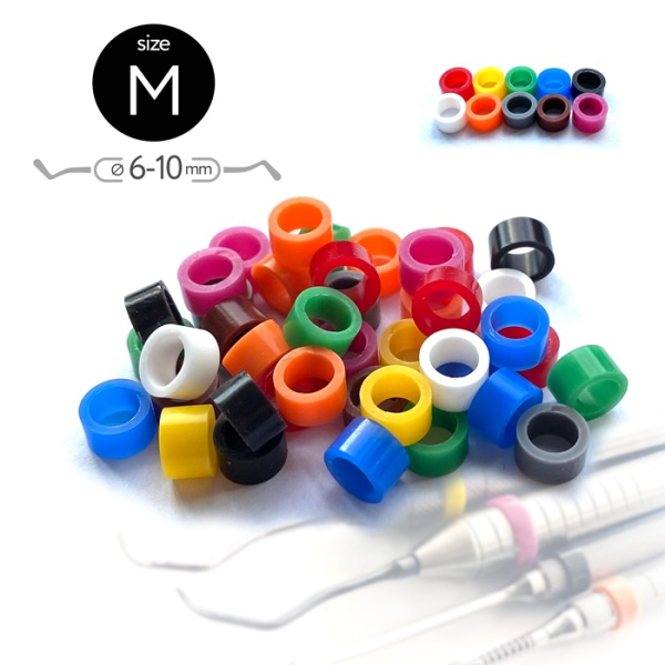 5900-110 Маркировочные кольца Размер "M" MIX-10цветов [упак-100шт]