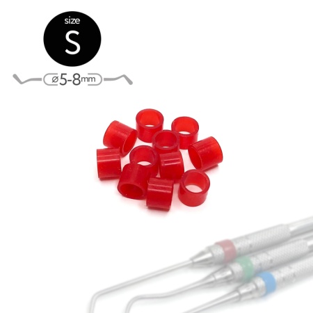 5701 Маркировочные кольца Размер "S" КРАСНЫЕ [упак 50шт]