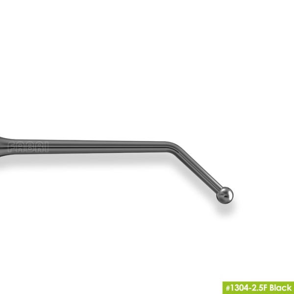 1304-2,5F Black Удлиненная средняя гладилка с штопфером - шариком Ø2,5мм с эргономичной ручкой Ø10мм Покрытие Black
