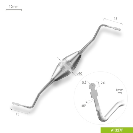 1327F Укладчик ретракционной нити ( Пакер ) Ø2,0мм c мерной прорезью с эргономичной ручкой Ø10мм