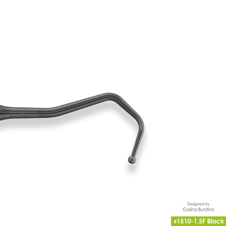 1510-1,5F Black Дистальная штопфер - гладилка с дополнительными изгибами Штопфер - шарик Ø1,5мм с эргономичной ручкой Ø10мм Покрытие Black