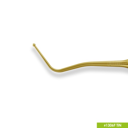 1306F TiN Доукладчик (барнишер) с эргономичной ручкой Ø10мм Покрытие Gold