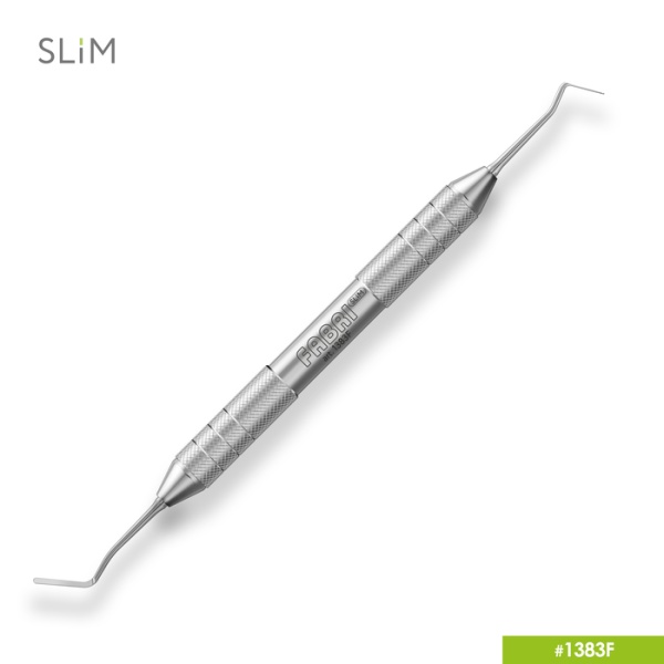 1383F Двухсторонняя прямая / дистальная гладилка SLIM с эргономичной ручкой Ø10мм Без Покрытия