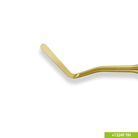1324F TiN Удлиненная средняя гладилка с обратноконусовидным штопфером Ø2,0мм с эргономичной ручкой Ø10мм Покрытие Gold