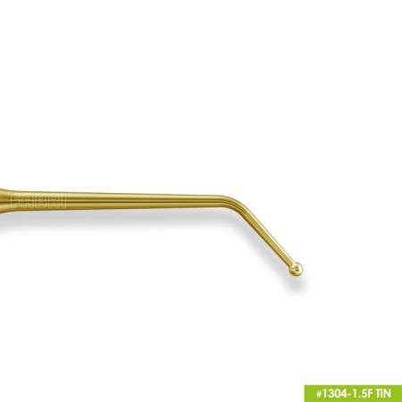 1304-1,5F TiN Удлиненная узкая гладилка с штопфером - шариком Ø1,5мм с эргономичной ручкой Ø10мм Покрытие Gold
