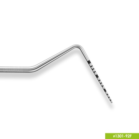 1301-92F Пародонтологический мерный зонд Шкала UNC-15 Эргономичная ручка Ø10мм 1301-92F Пародонтологический мерный зонд Шкала UNC-15 Эргономичная ручка Ø10мм