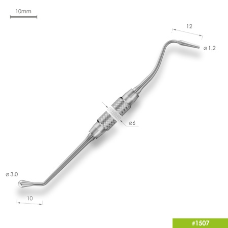 1507 Двухсторонний штопфер - конденсатор с ручкой Ø6мм Без Покрытия