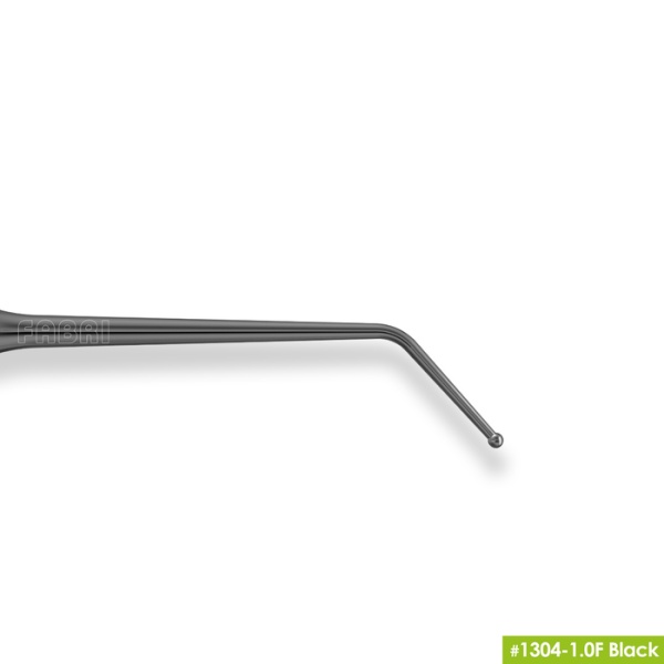 1304-1,0F Black Удлиненная узкая гладилка с штопфером - шариком Ø1,0мм с эргономичной ручкой Ø10мм Покрытие Black