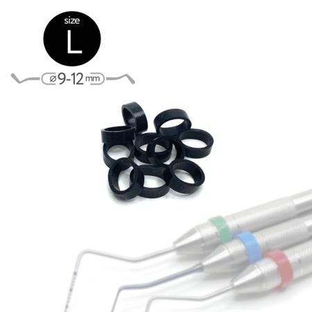 5805 Маркировочные кольца Размер "L" ЧЕРНЫЕ (упак 50 шт)