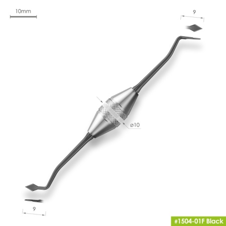 1504-01F Black Инструмент для моделирования (карвер Мэхлюма) с эргономичной ручкой Ø10ммПокрытие Black 1504-01F Black Инструмент для моделирования (карвер Мэхлюма) с эргономичной ручкой Ø10ммПокрытие Black